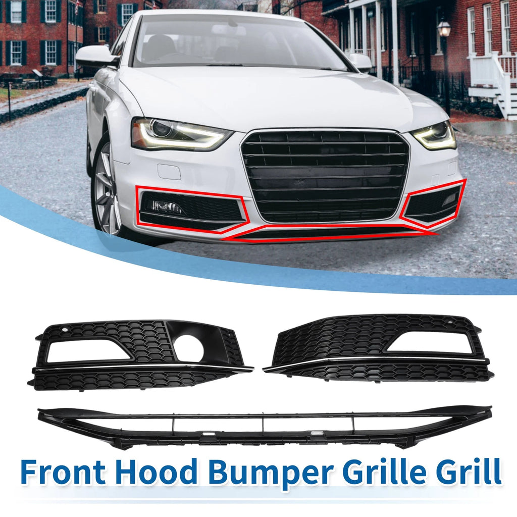 Front Lower Bumper Grille for Audi A4 (2013–2015) Sport Style with Hole