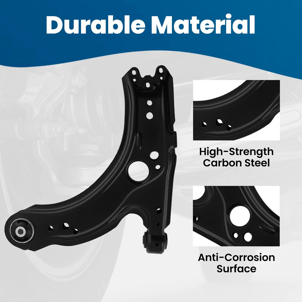 10pc Front Suspension Lower Control Arm Set for VW Beetle Jetta Golf (2001–2010)