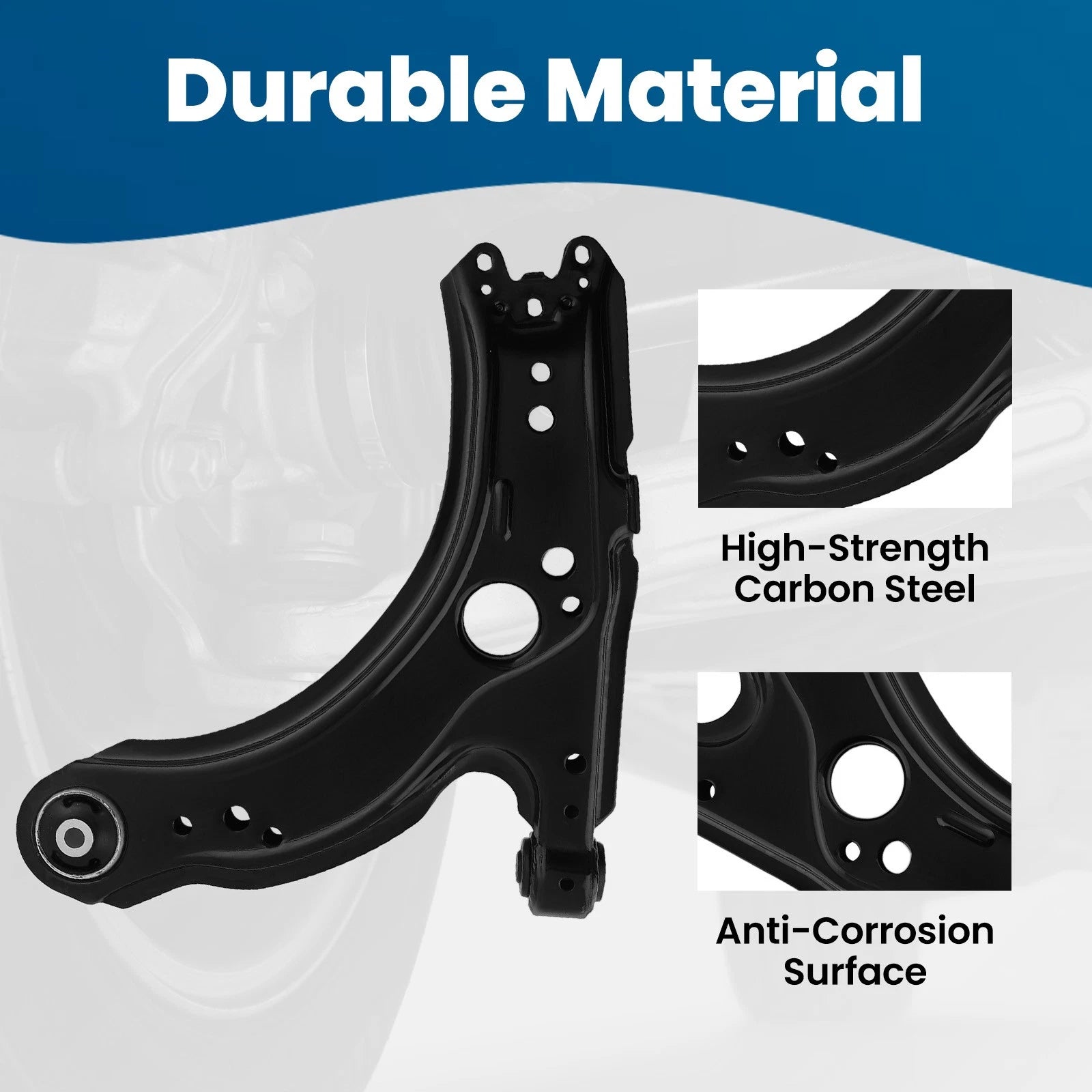 10pc Front Suspension Lower Control Arm Set for VW Beetle Jetta Golf (2001–2010)
