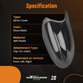Pair Black Side Mirror Cover Caps for BMW E81/E82/E87 (2004–2009) 51167135098
