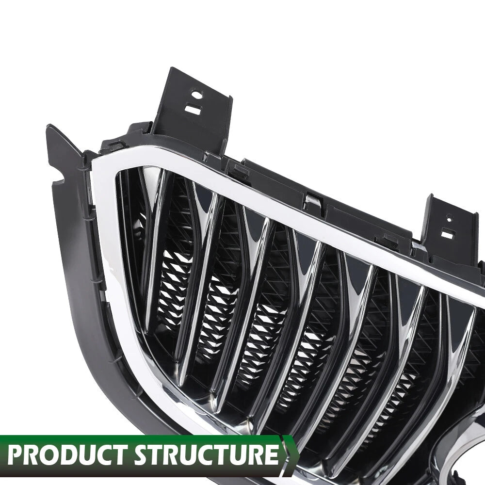 Front Bumper Upper Grille for Buick Envision (2016–2018) with Chrome Trim