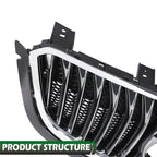 Front Bumper Upper Grille for Buick Envision (2016–2018) with Chrome Trim