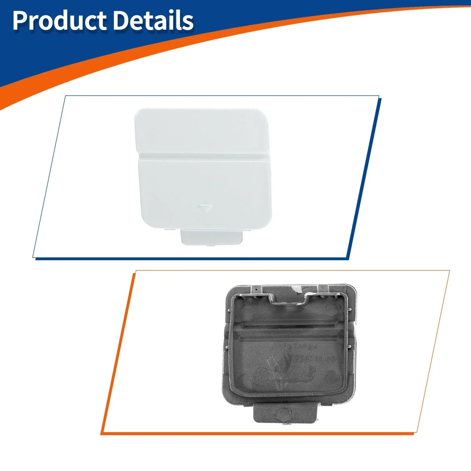 Rear Tow Hook Cover for BMW 525i 530i 545i 550i White