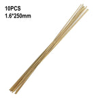 Set of 10 Brass Welding Rods HS221 1.6mm x 250mm for Welding