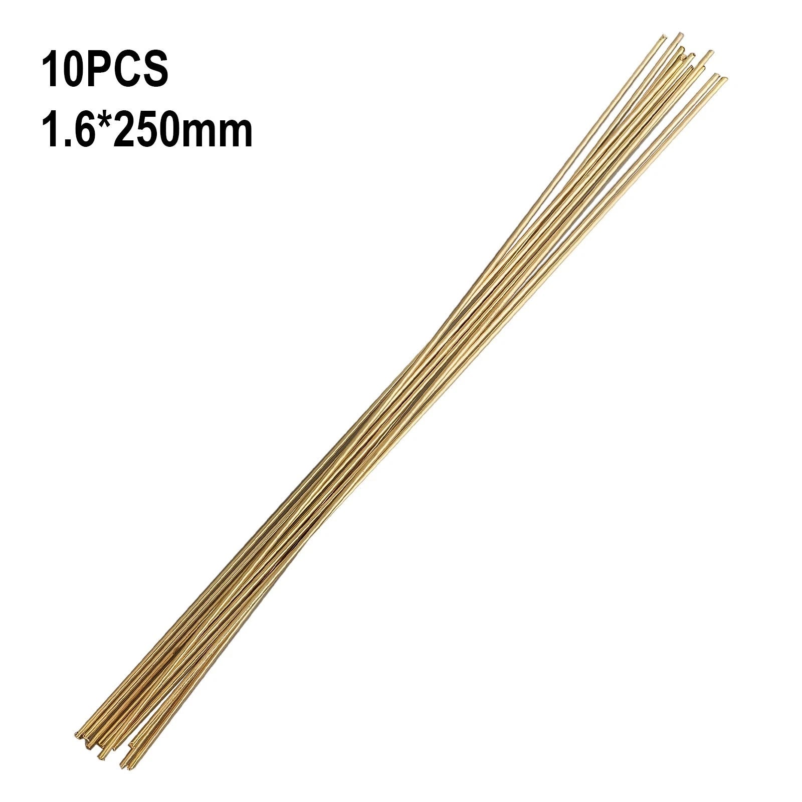 Set of 10 Brass Welding Rods HS221 1.6mm x 250mm for Welding