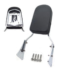Chrome Flame Backrest Sissy Bar with Leather Pad for Kawasaki Vulcan 1500 (1986–2013)