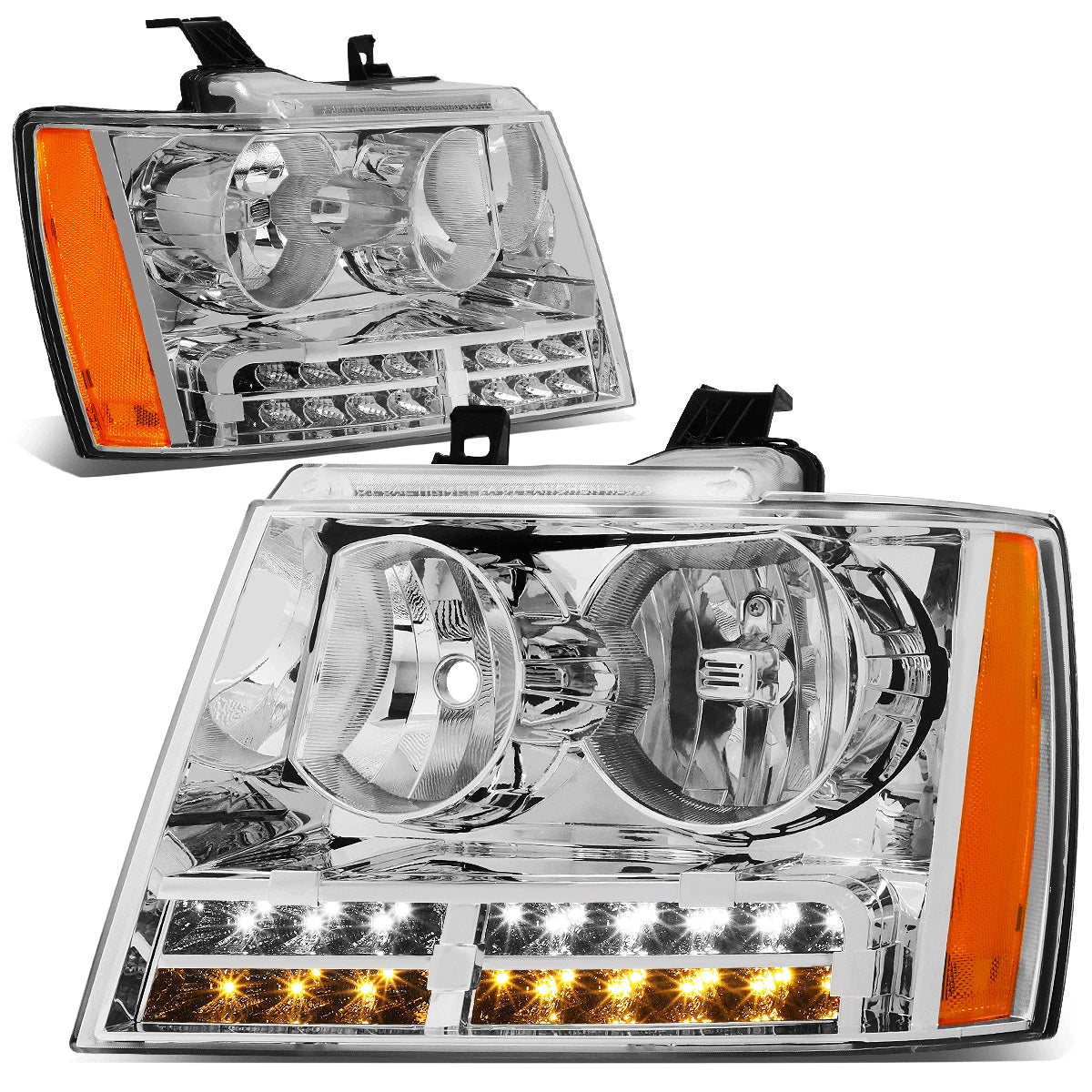 LED DRL Turn Signal Headlight Lamps for Tahoe Suburban (2007–2014)