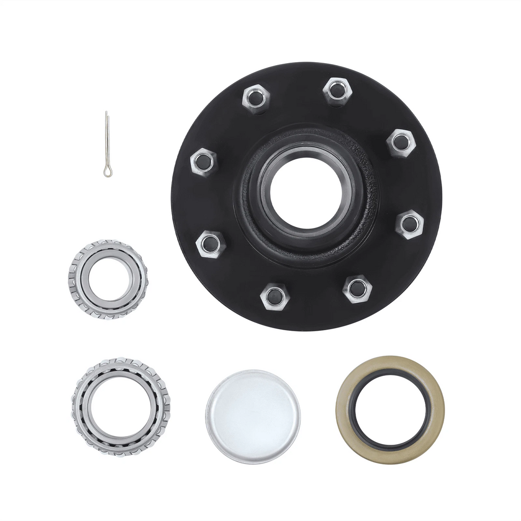 8 Lug 6.5" Trailer Hub Kit for 7000lbs Trailers (Fits 42 Spindle)