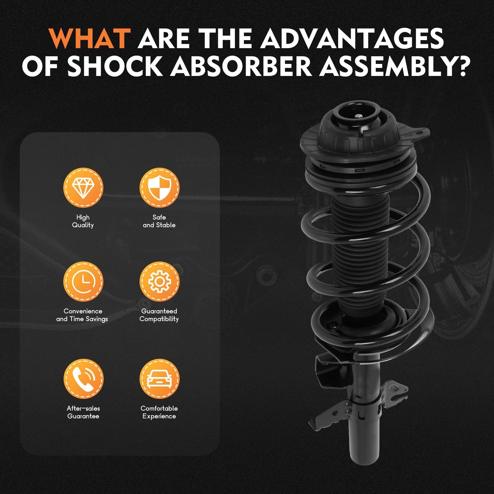 2X Quick Front Complete Struts Shocks Spring & Mount for Jeep Cherokee AWD (2014–2018)