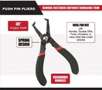 30�� Offset Push Retainer Pin Pliers for Plastic Rivet Center Panel Clip