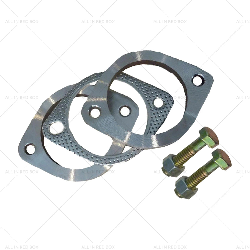 2.5" Exhaust Flange Gasket Plate Bolt Nut Kit for Universal (300 63mm)