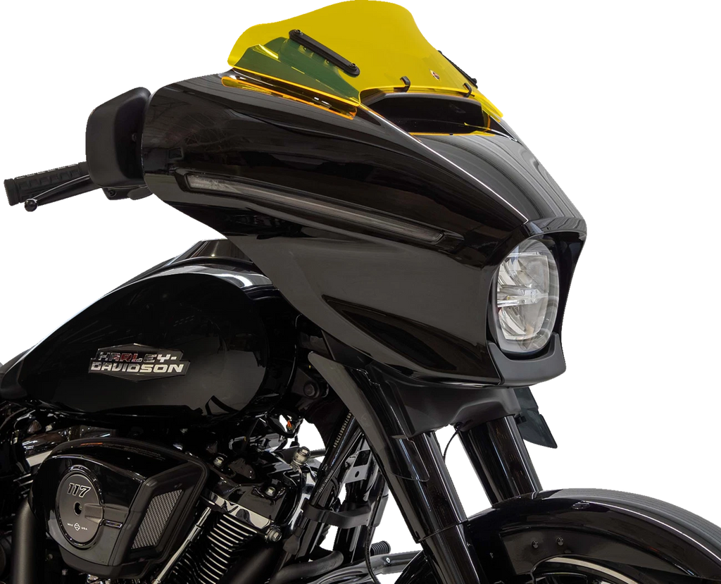 Klock Werks Kolor Flare Windshield 6.5" for Harley FLHX (2014–2023) - Yellow Ice KWW-01-0738