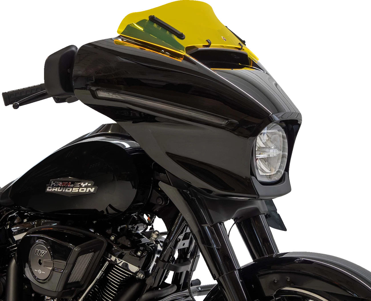 Klock Werks Kolor Flare Windshield 6.5" for Harley FLHX (2014–2023) - Yellow Ice KWW-01-0738