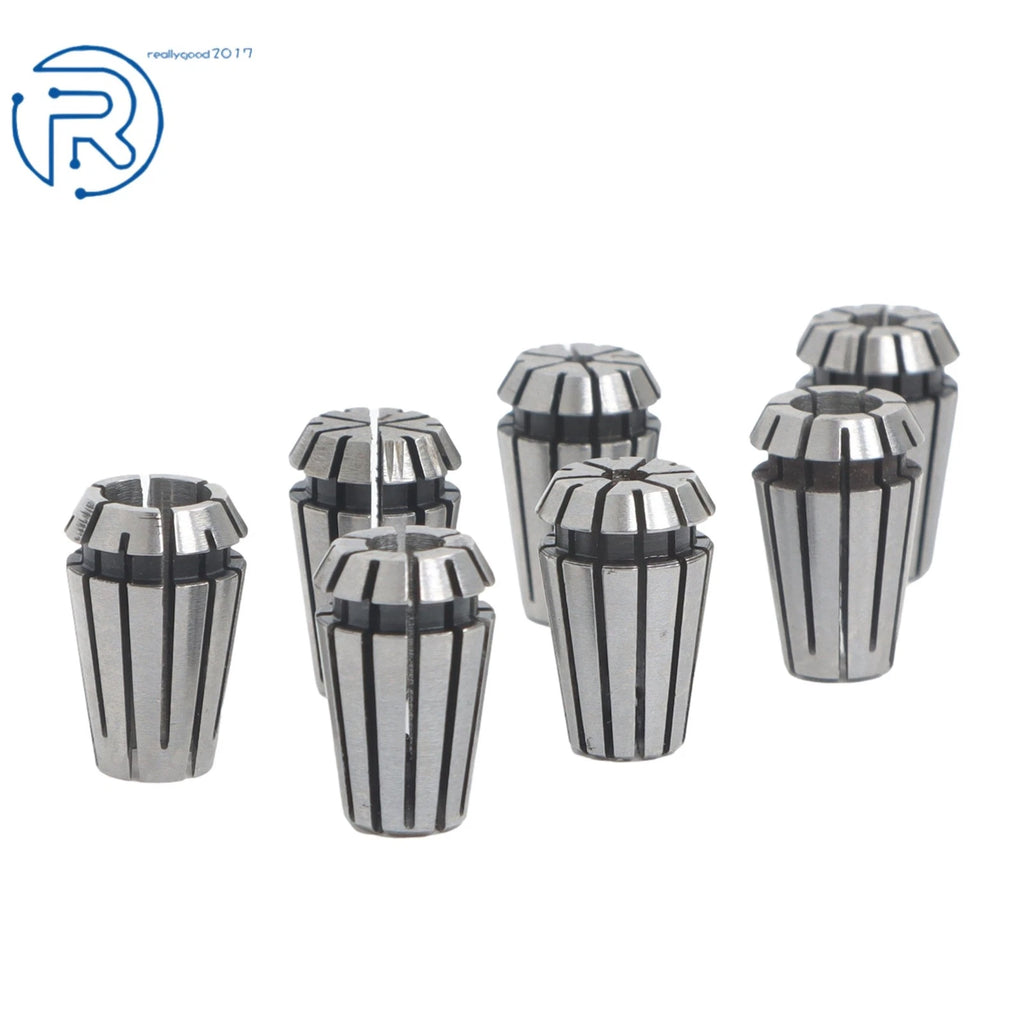 7-Pack ER11 Spring Collet Set for CNC Milling Lathe (1mm to 7mm)