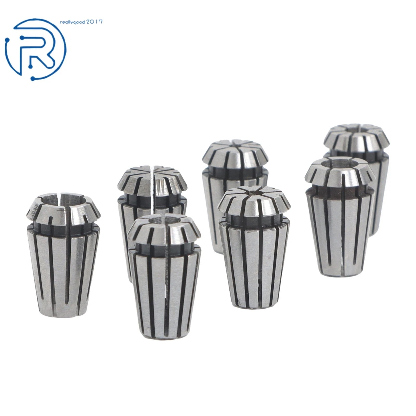 7-Pack ER11 Spring Collet Set for CNC Milling Lathe (1mm to 7mm)