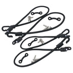 Set of 4 Fishing Rod Straps 18 Inch Elastic Ties for Boats and Kayaks
