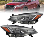 Set of 2 Halogen Headlights for Nissan Kicks (2021–2023) Chrome Left+Right
