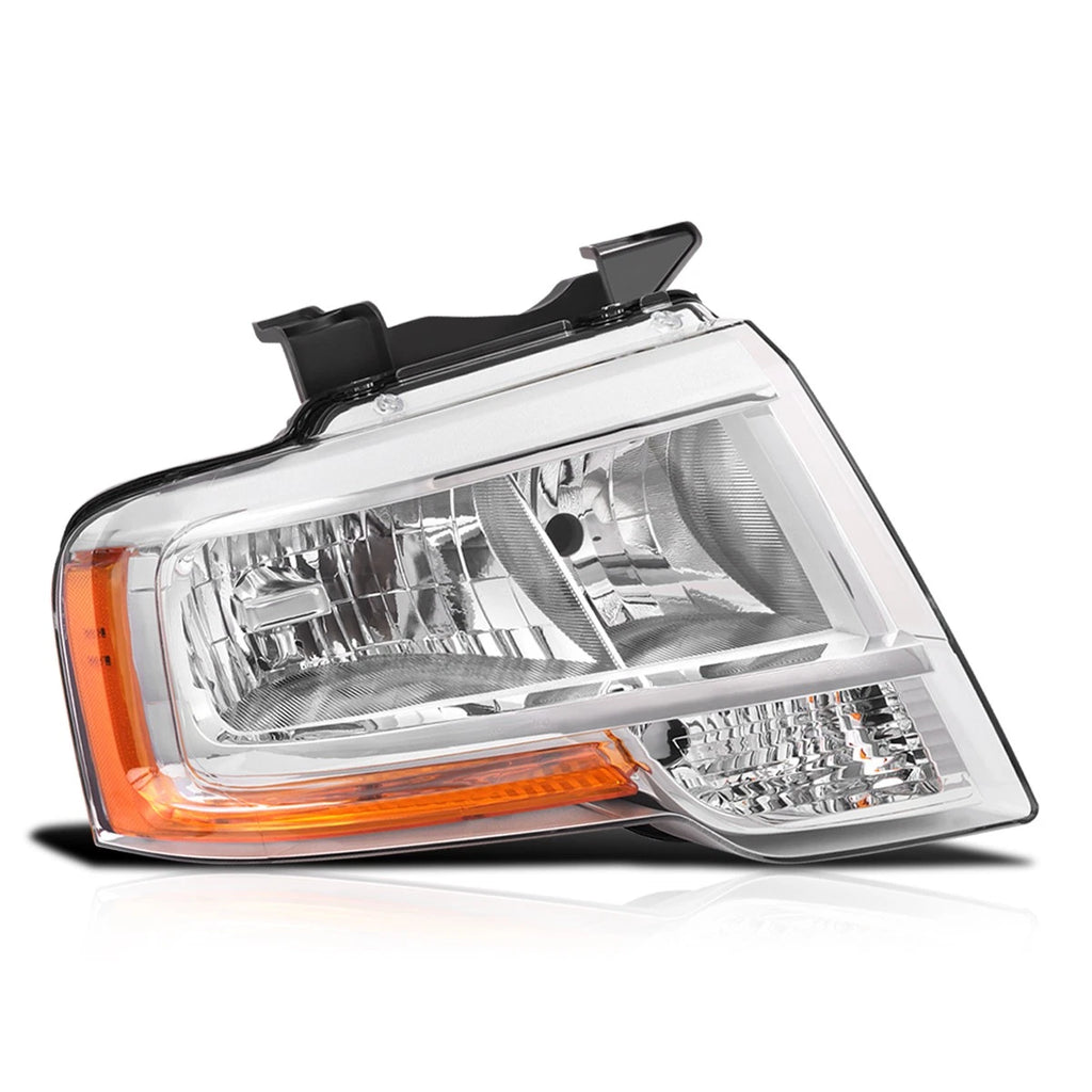 Right Side Headlight Lamp Chrome/Clear for Ford Expedition (2015–2017)