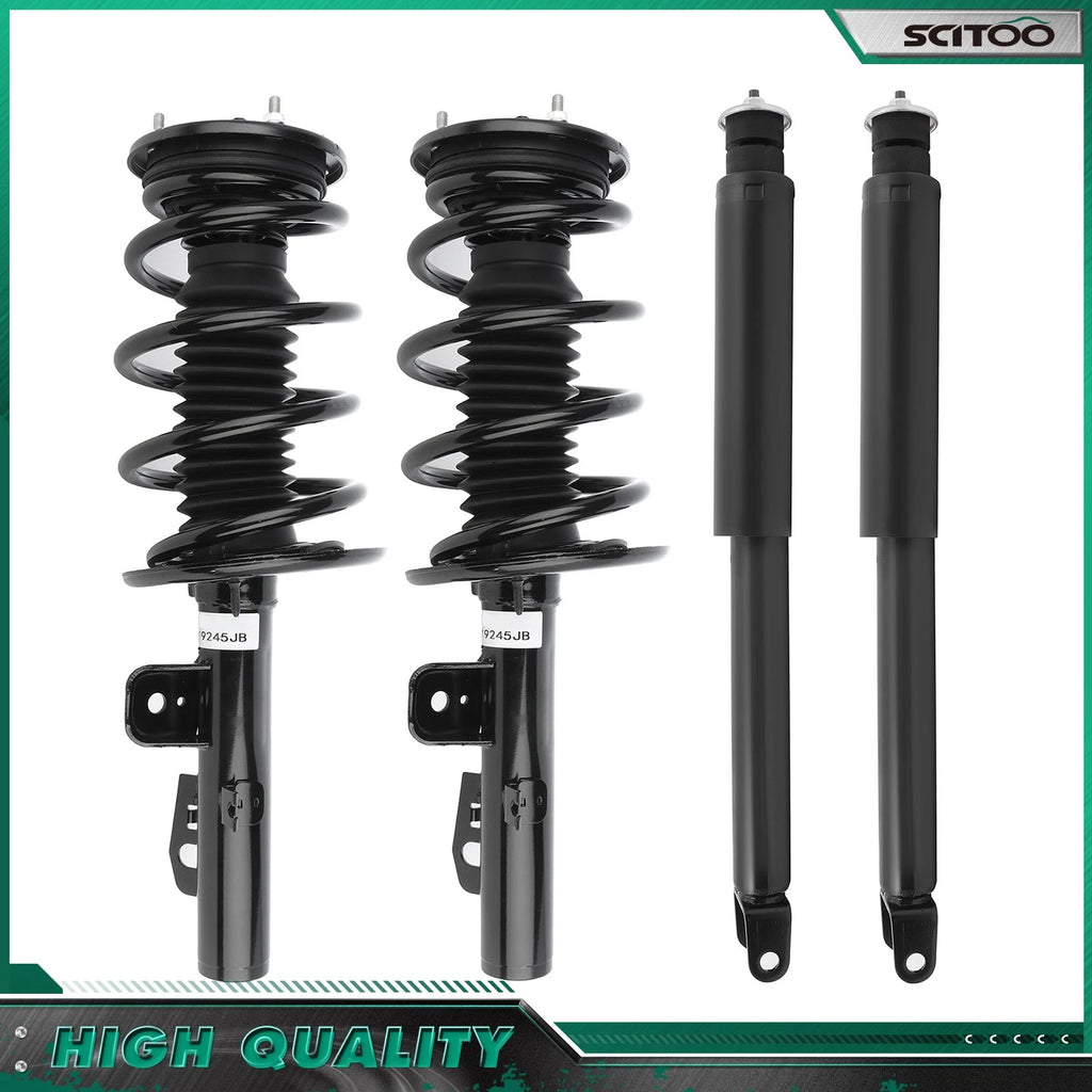 Set of 4 Front Strut Coil & Rear Shock for 2012 Ford Taurus