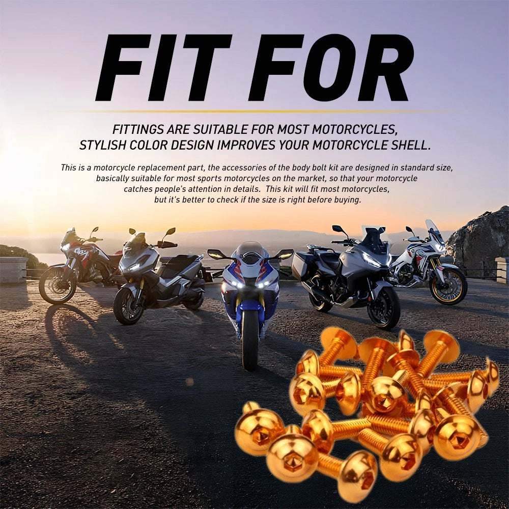 177PCS Fairing Bolts Kit for Kawasaki Ninja 400/500/650 (2018–2023)