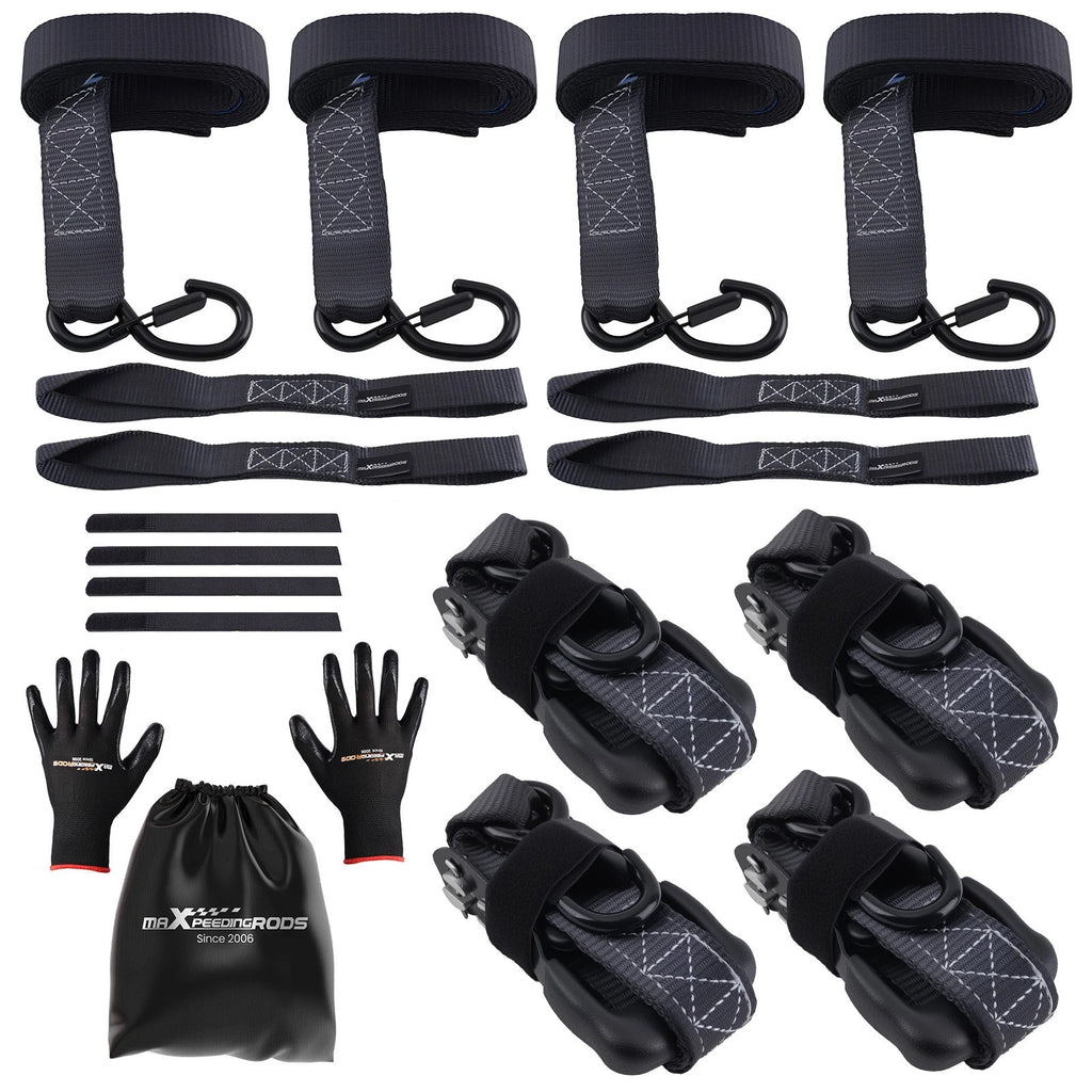 Ratchet Tie Down Straps 1.6in x 8ft (4 Pack) for Truck  (2018–2024)
