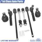 Set of 8 Front Suspension Tie Rod Ends & Sway Bar for Ford Mustang (1994–2004)