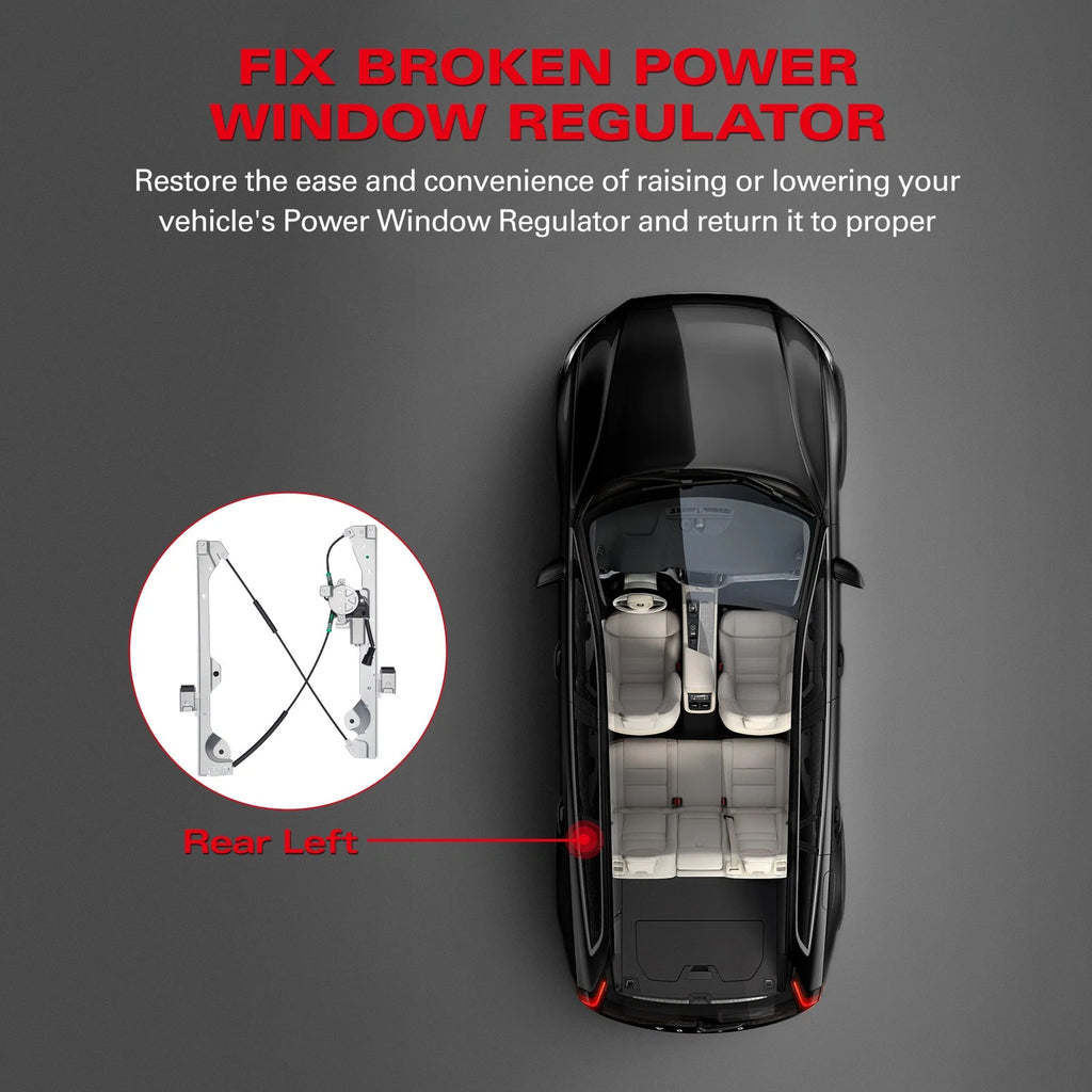 Rear Left Window Regulator with Motor for Chevrolet Trailblazer (2002–2009)