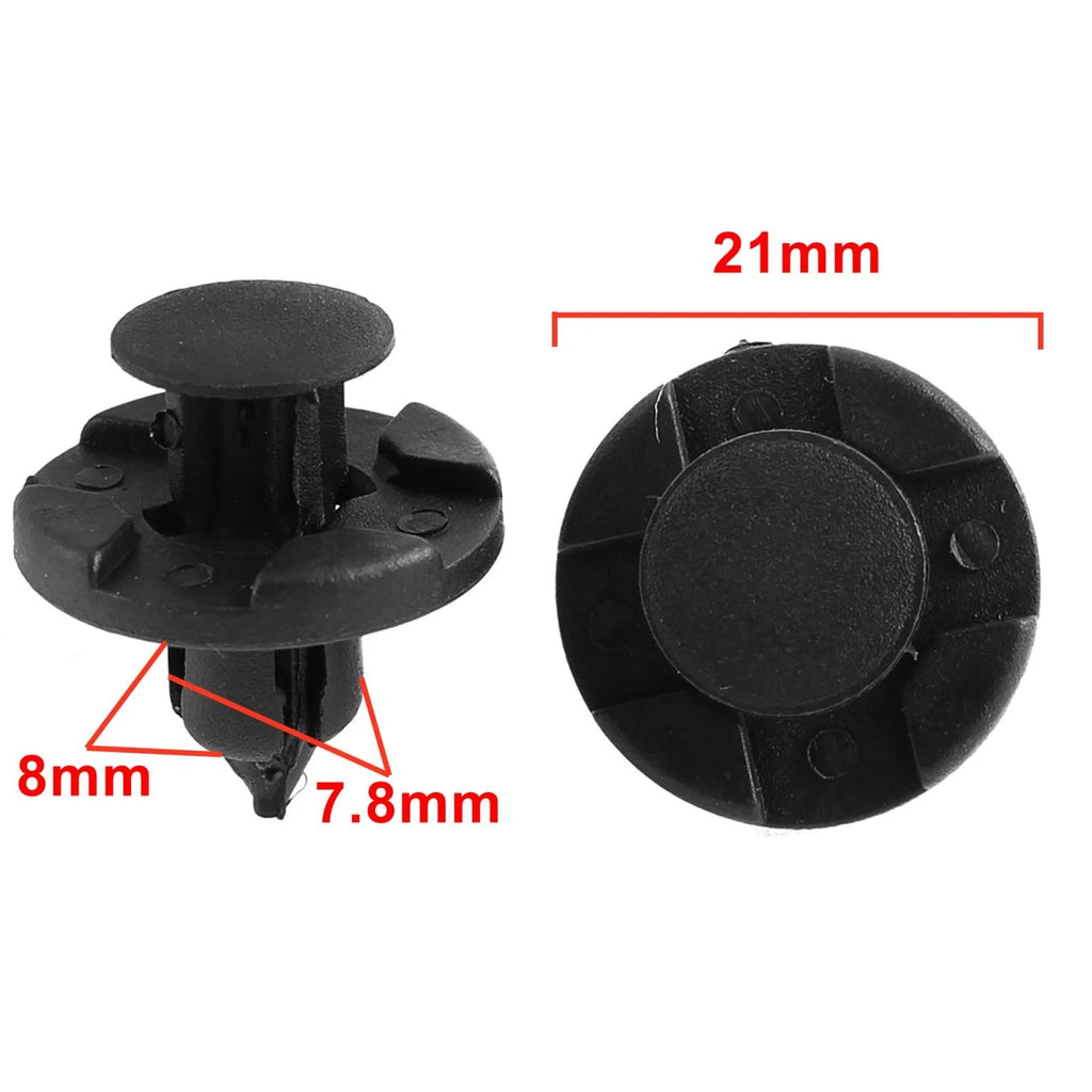 30 Pcs Black Plastic Rivet Clips for Nissan Teana Tiida (2003–2019)