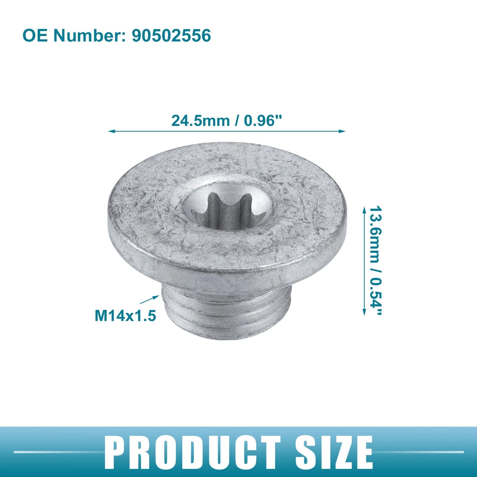 2pcs Oil Drain Plug No. 90502556 for Chevrolet Astra (2000–2008) Metal