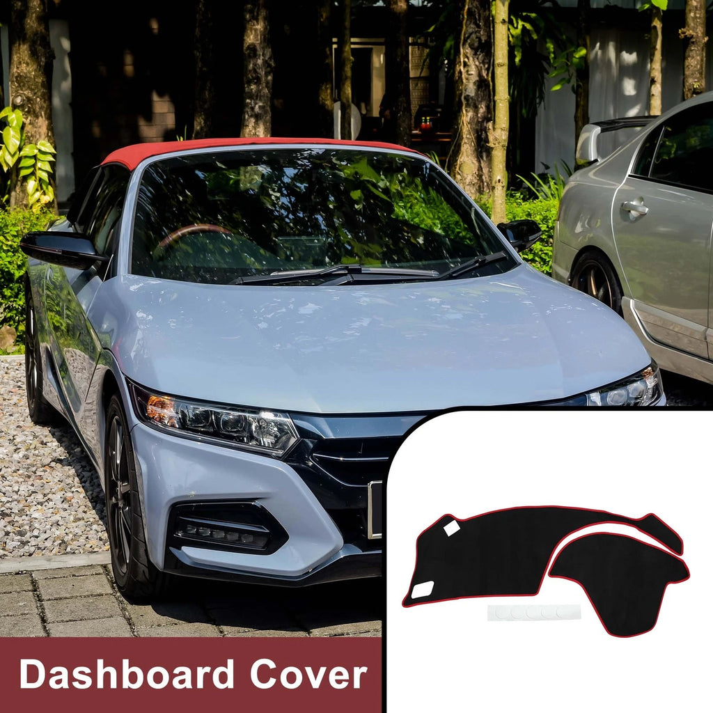 Dashboard Cover Mat for Honda S660 (2015–2023) Sun Protector Black Red