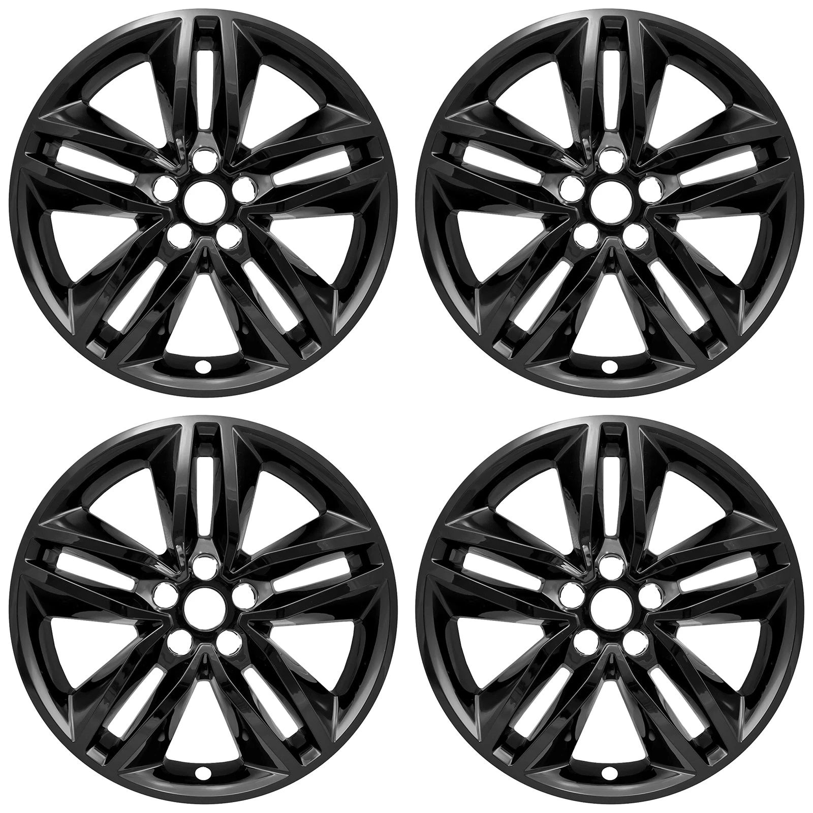 4 Black 18" Wheel Skins Hub Caps Covers Simulators for 2015-2018 Ford Edge SEL
