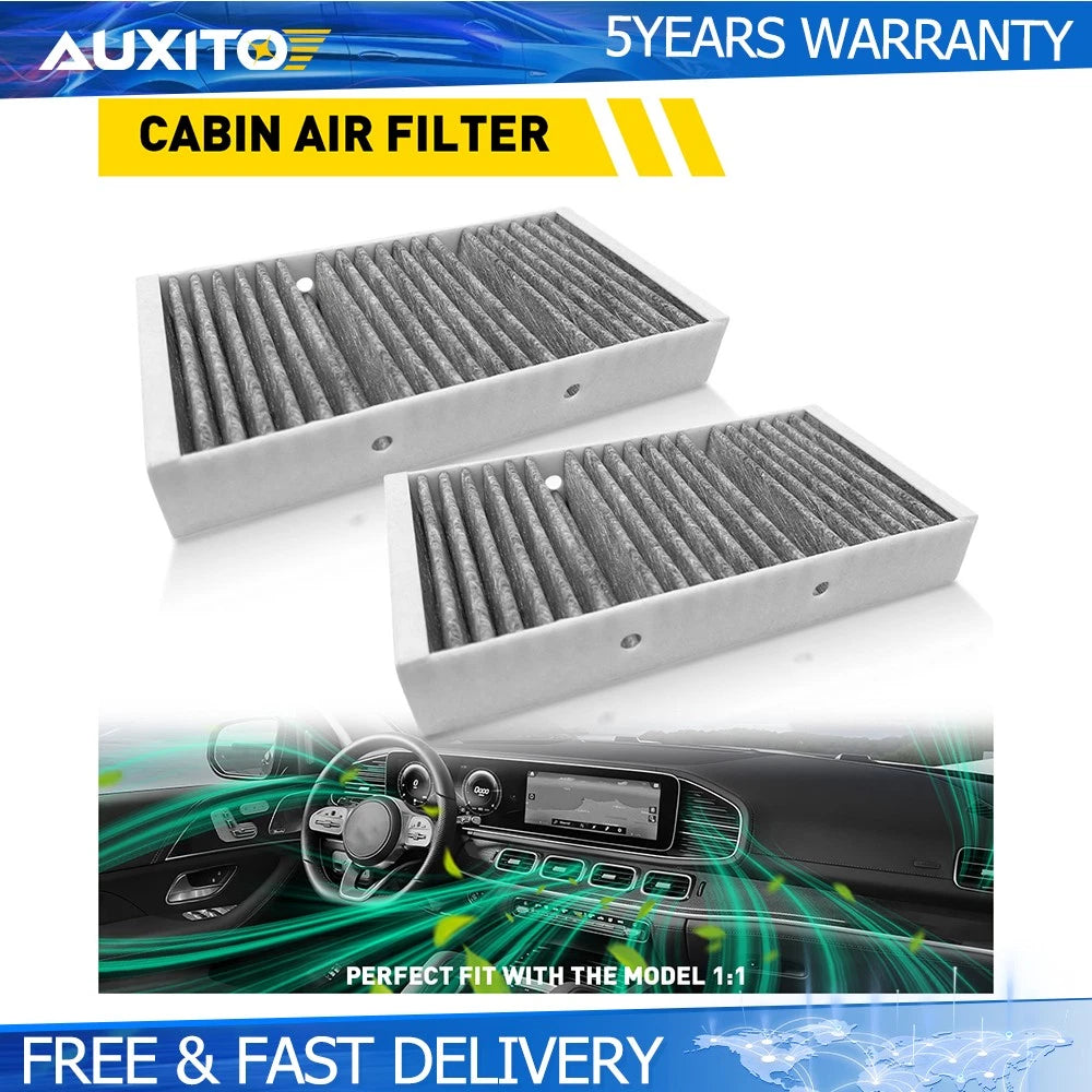 2X Activated Carbon Cabin Air Filter for Mercedes-Benz GL350 GL450 GL550 (2010–2019)