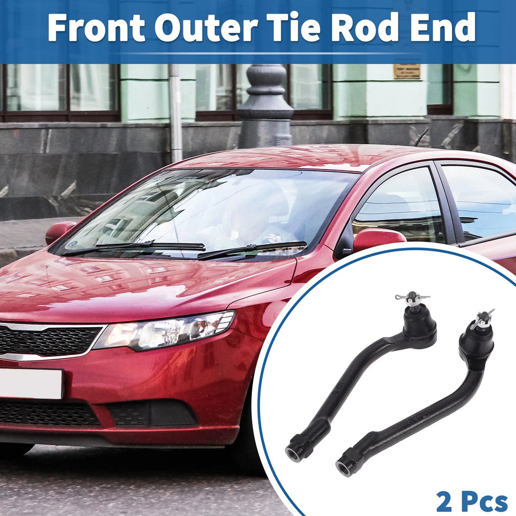2X Front Outer Tie Rod Ends for Kia Forte Koup (2010–2016) No. ES800229