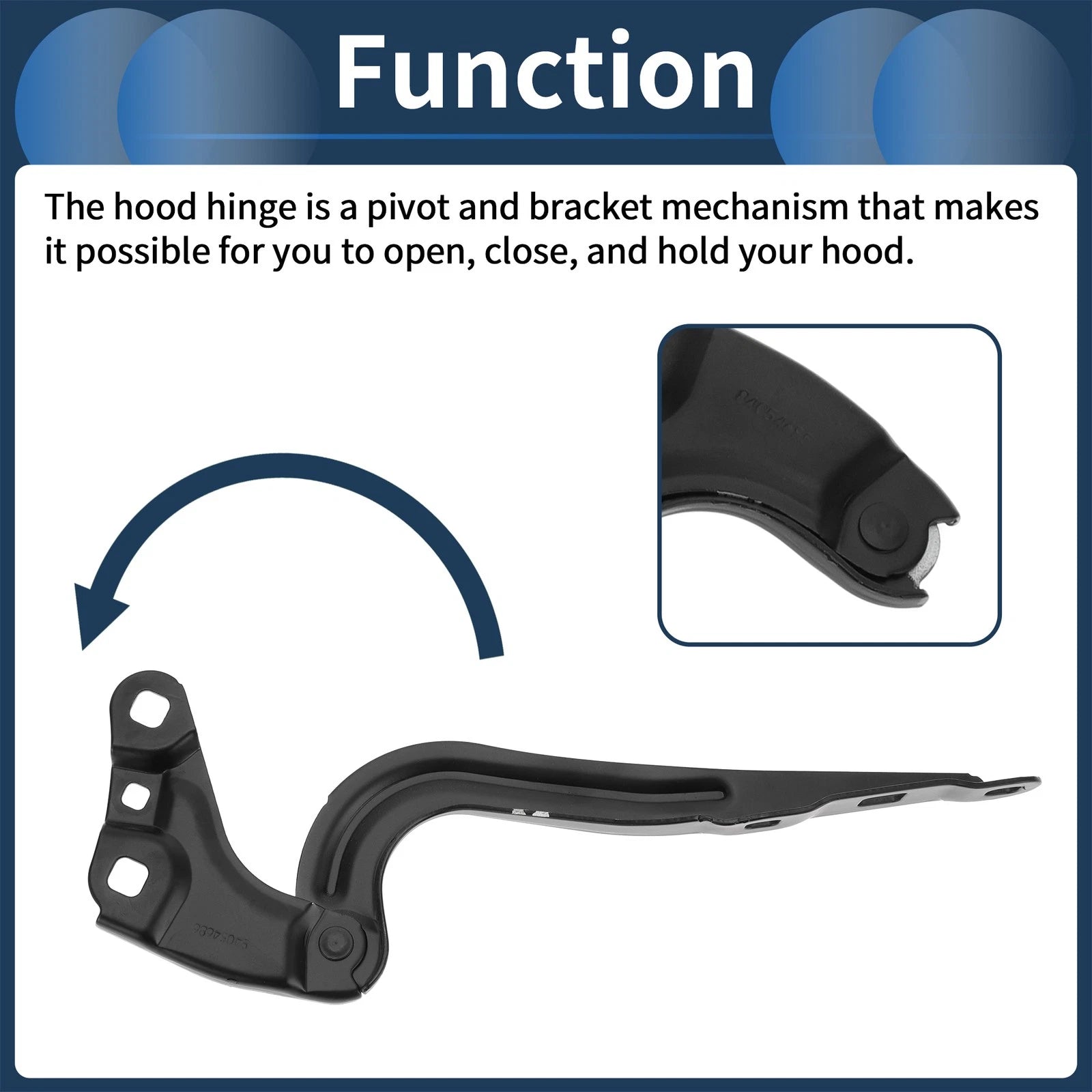 Hood Hinges for Chevrolet Equinox (2018–2023) No. 84054683, 1 Pair