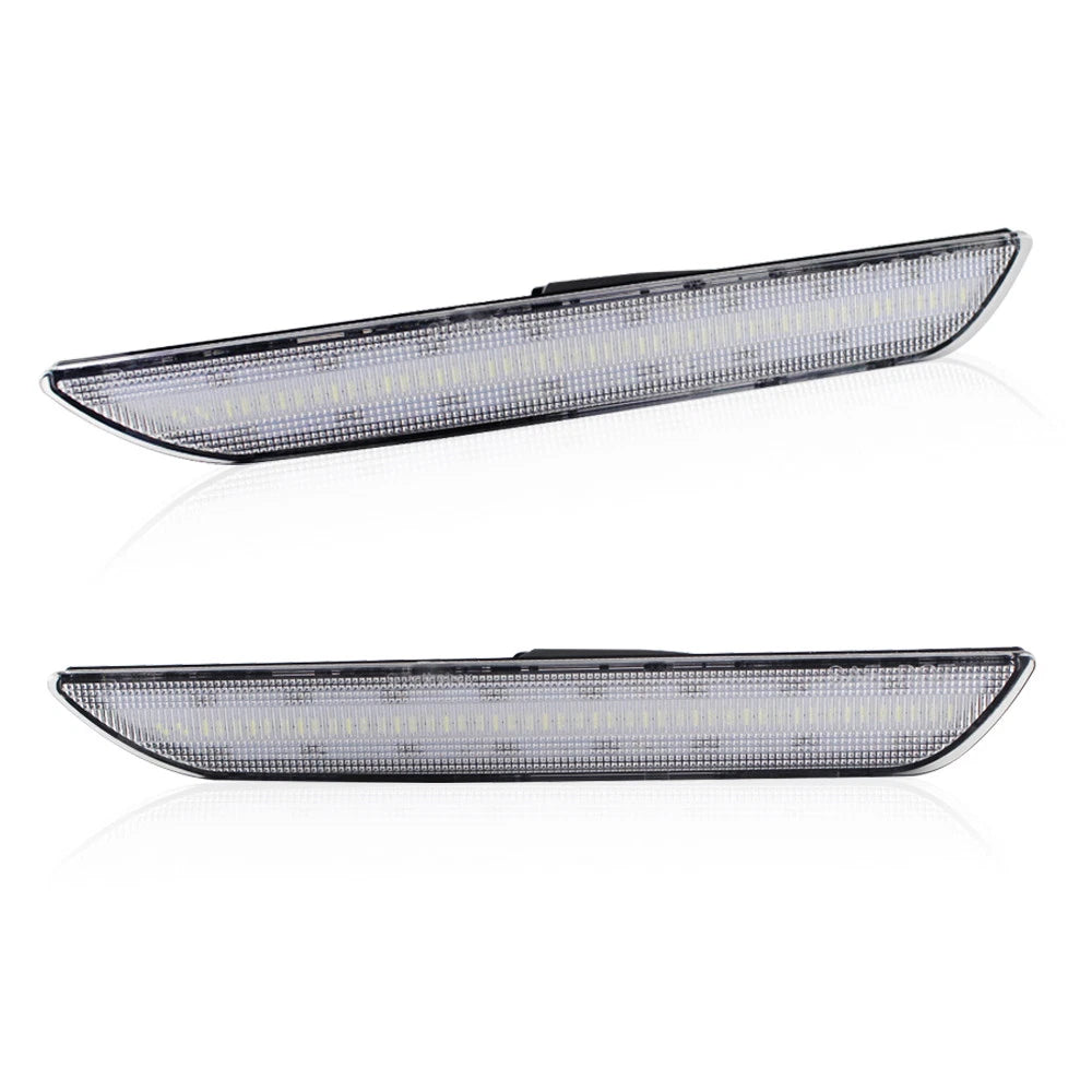 2X Clear Rear Bumper Reflectors for Ford Mustang (2015–2023)