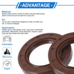 2X Oil Seal Rotary Shaft Seal FKM Rubber 30x47x7mm for Various Models