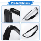 1 Pc Headlight Lens Cover for Audi A3 (2013–2015) Black