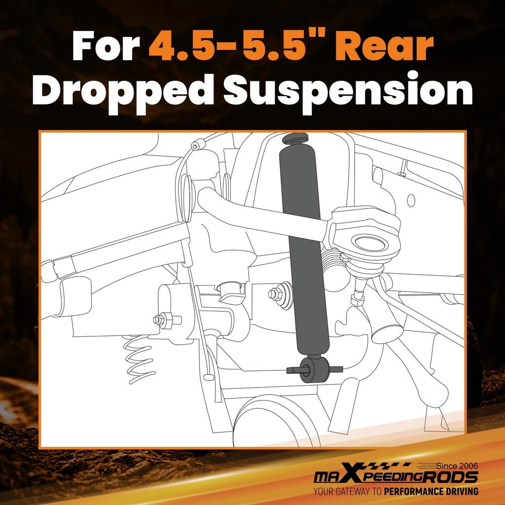 Lowering Shocks for Ford Ranger 2WD (1989–1997) Rear Drop 4-5.5 Pair