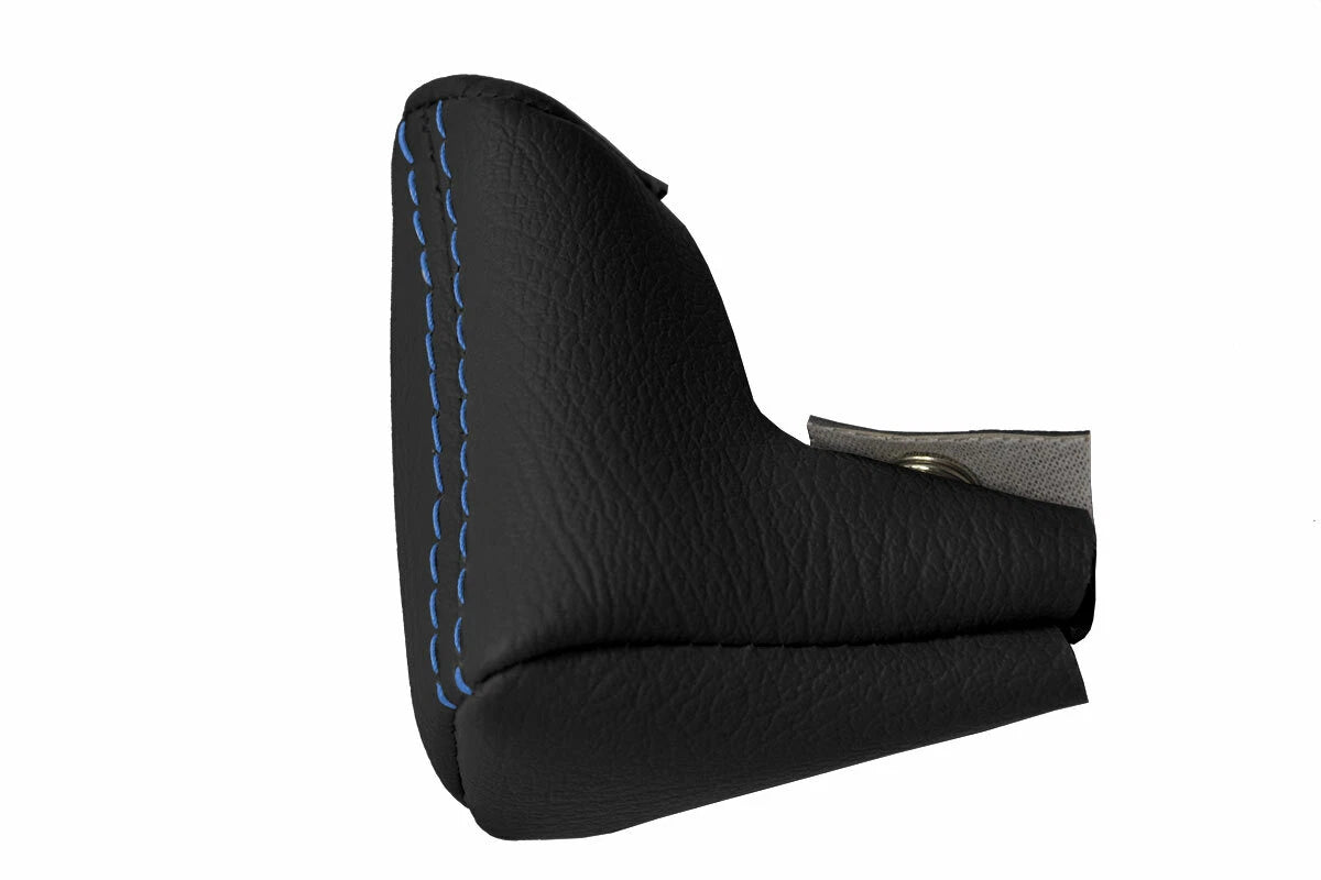 Leather Automatic Shift Gear Knob Cover for BMW E34 (1988–1995) Blue Stitch