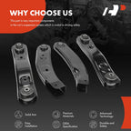 Set of 4 Front Control Arms for Jeep WJ Grand Cherokee (1999–2004)