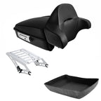 Chopped Trunk Backrest Pad Mount Rack for Harley Touring (2014–2026)
