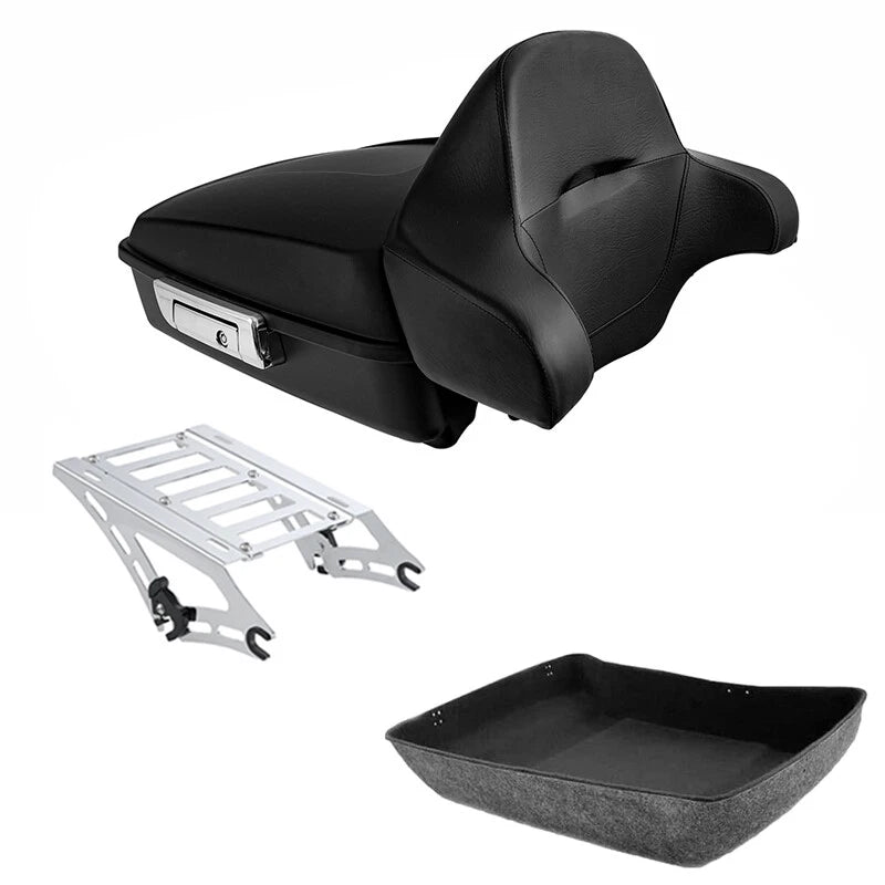 Chopped Trunk Backrest Pad Mount Rack for Harley Touring (2014–2026)