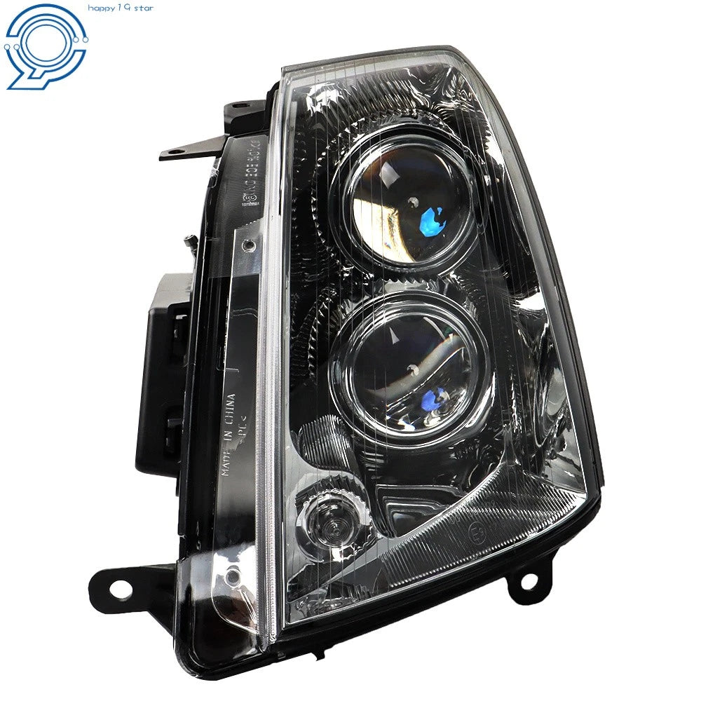 Set of 2 Headlights for Cadillac STS (2005–2011) Halogen Clear Lens Black Housing
