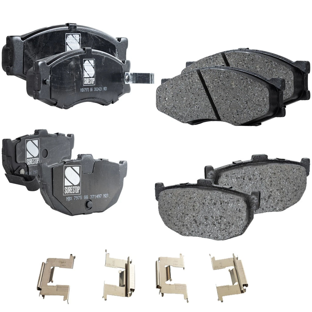 Set of 4 Brake Pads for Nissan Maxima (1985–1987)