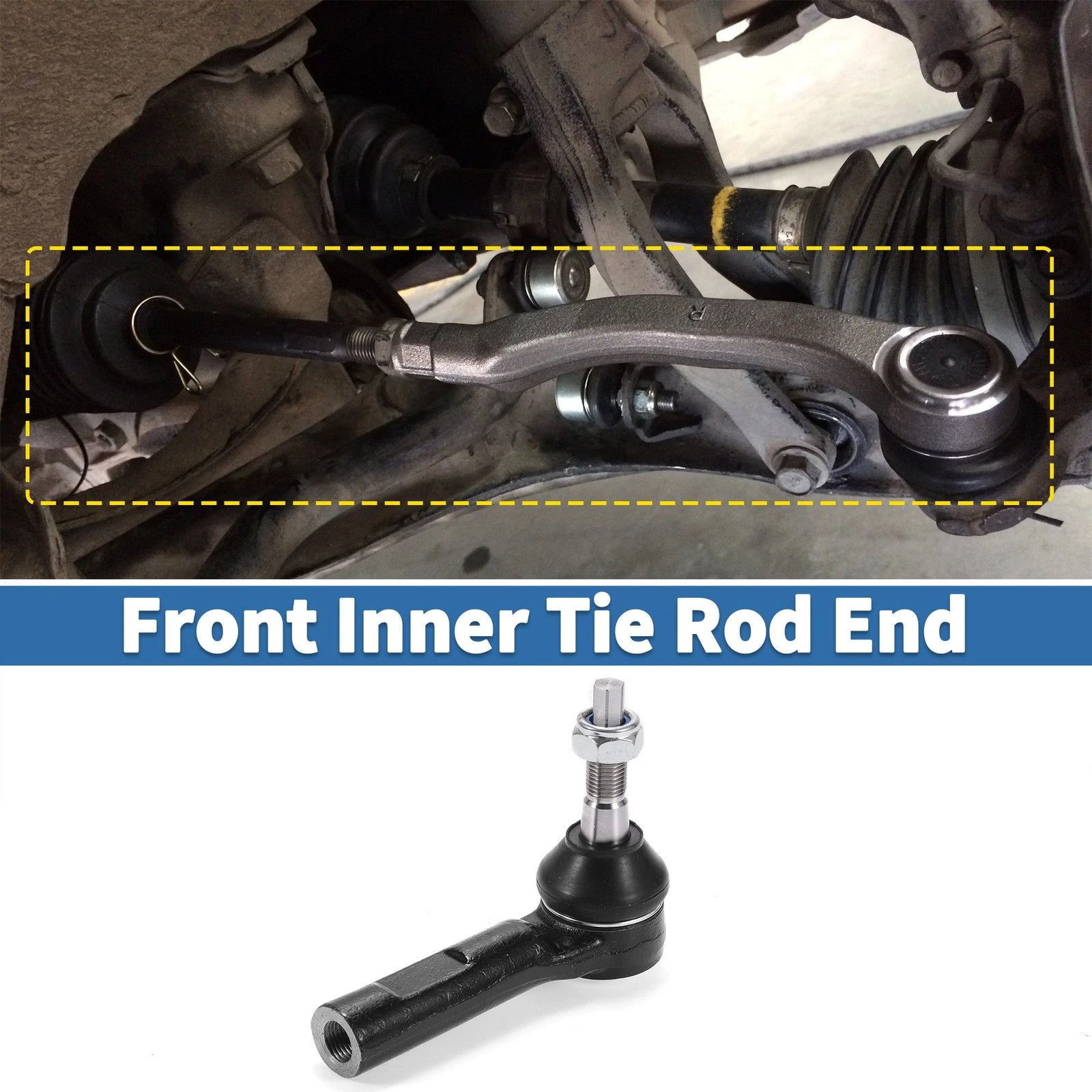 2pcs Front Outer Tie Rod End Links for Dodge Durango (2004–2009)