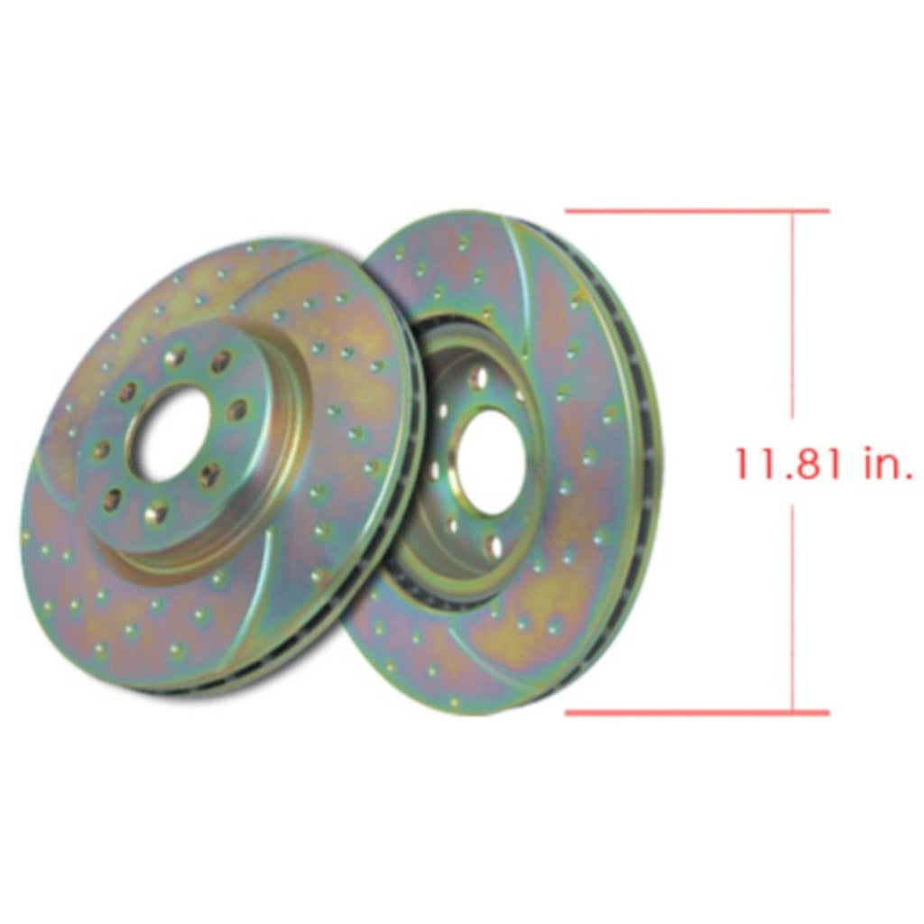 Set of 2 Brake Discs for MB Mercedes CLK Class SLK C E C350