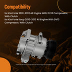 A/C Compressor for Kia Forte (2010-2013) Forte5 (2012-2013) Forte Koup (2011-2012)