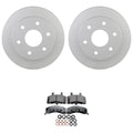 Set of 2 Bosch QuietCast Front Rotors & Akebono ProACT Pads for Blazer