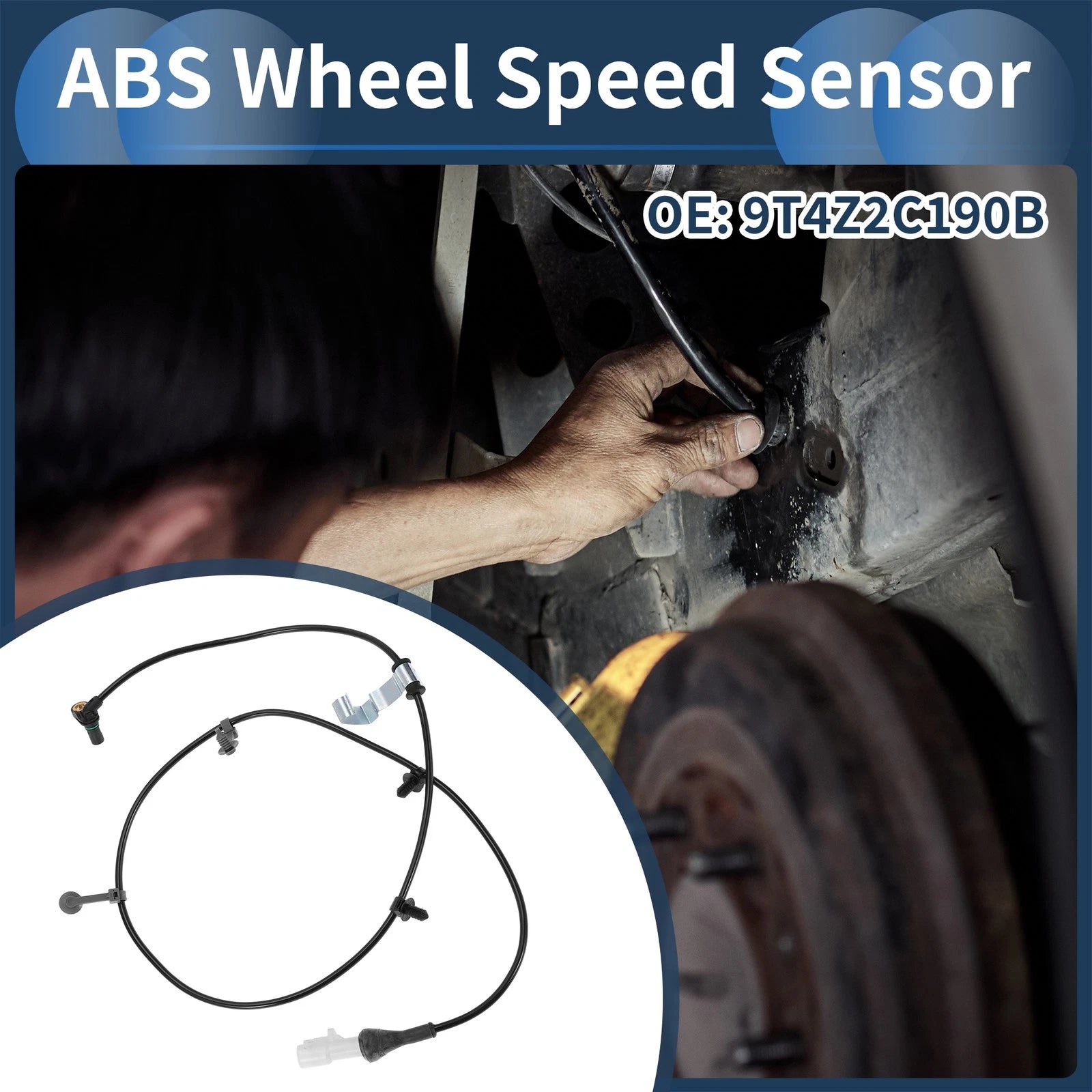 ABS Wheel Speed Sensor for Ford Edge (2007–2014) No.9T4Z2C190B FWD Rear Left