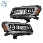 Set of 2 Black Housing LED Headlights for GMC Acadia (2013-2016)
